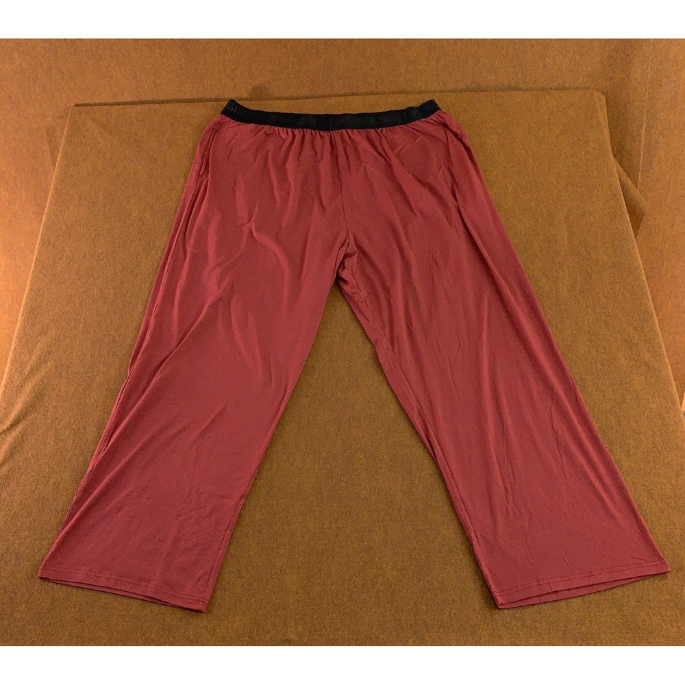 Three Sixty Six Mens US Size 2XL Washed Red Straight Leg Pajama Lounge Pants New